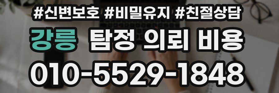 강릉 탐정 의뢰 비용