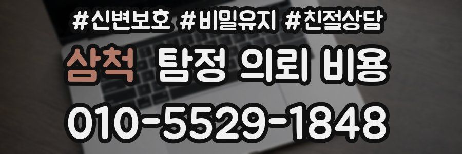 삼척 탐정 의뢰 비용