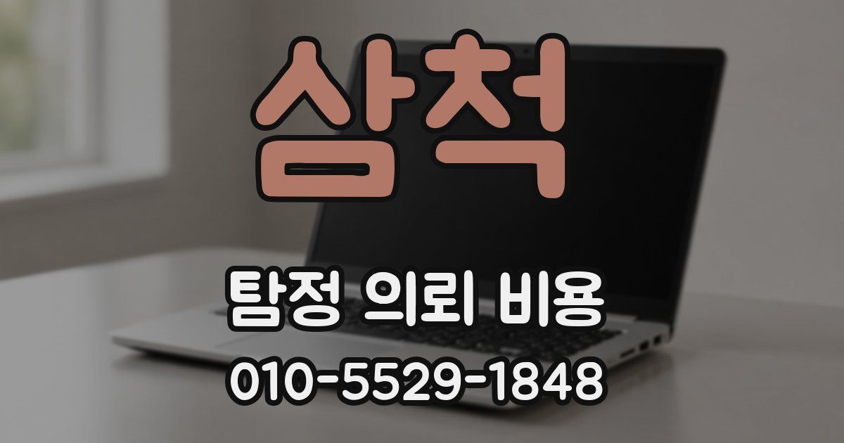 삼척 탐정 의뢰 비용