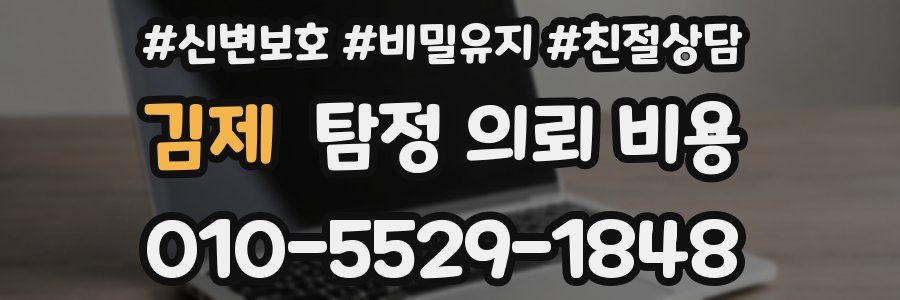 김제 탐정 의뢰 비용