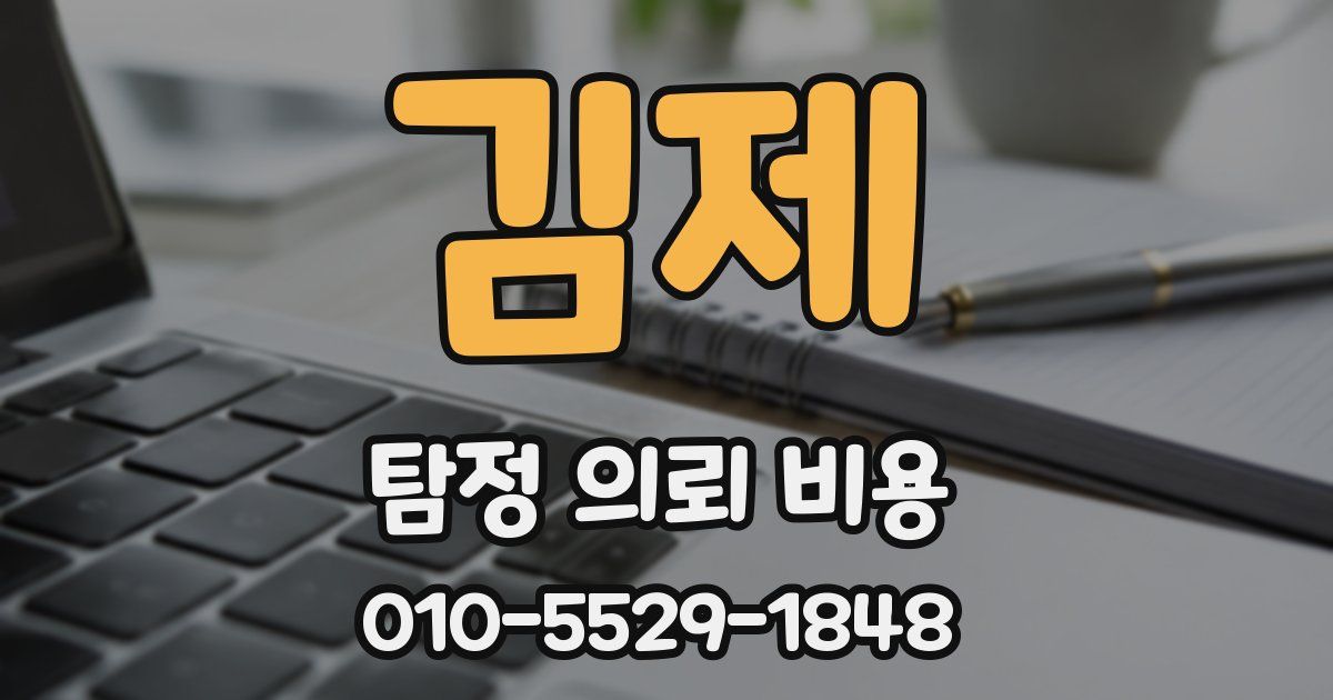 김제 탐정 의뢰 비용
