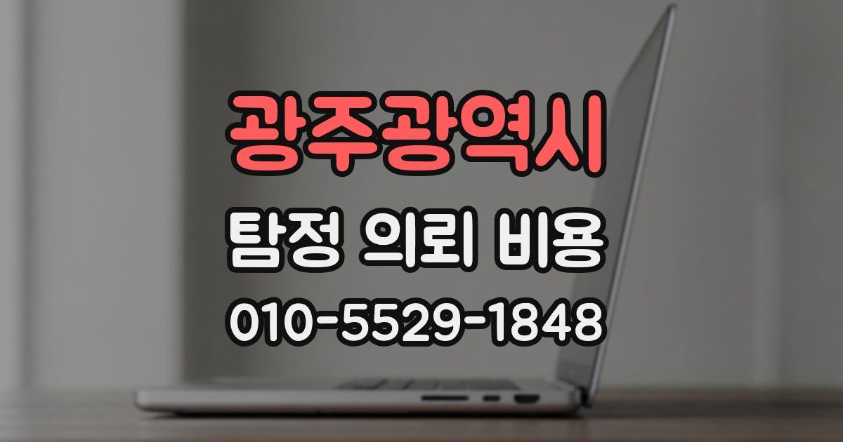 광주광역시 탐정 의뢰 비용