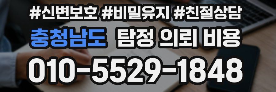 충청남도 탐정 의뢰 비용
