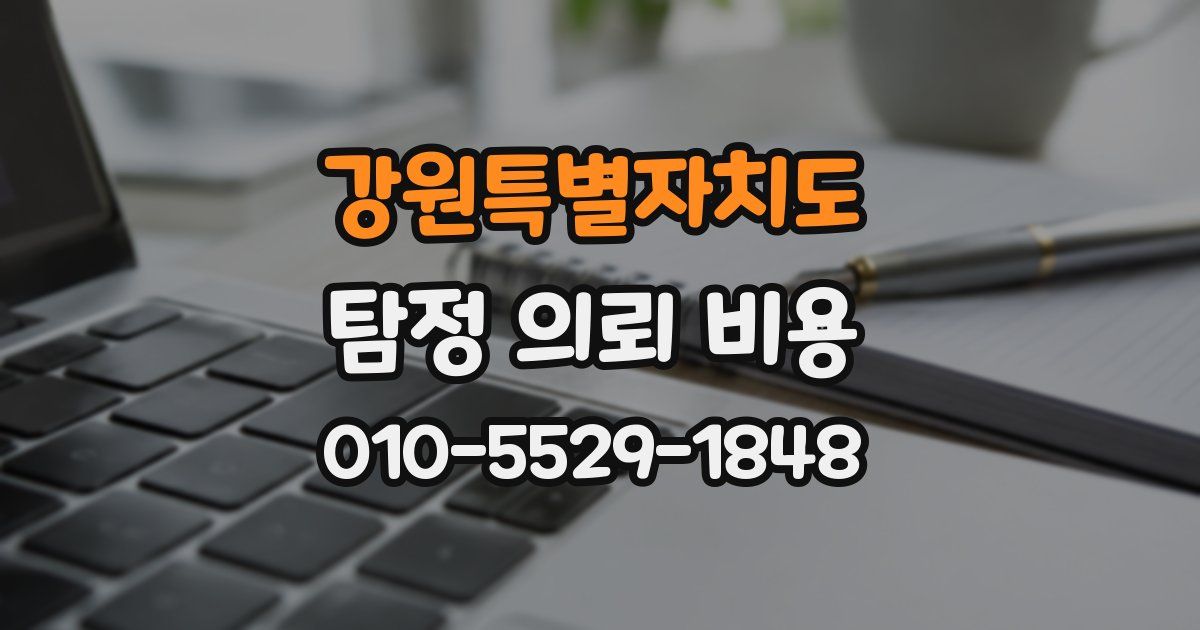 강원특별자치도 탐정 의뢰 비용
