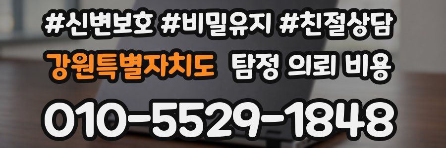 강원특별자치도 탐정 의뢰 비용
