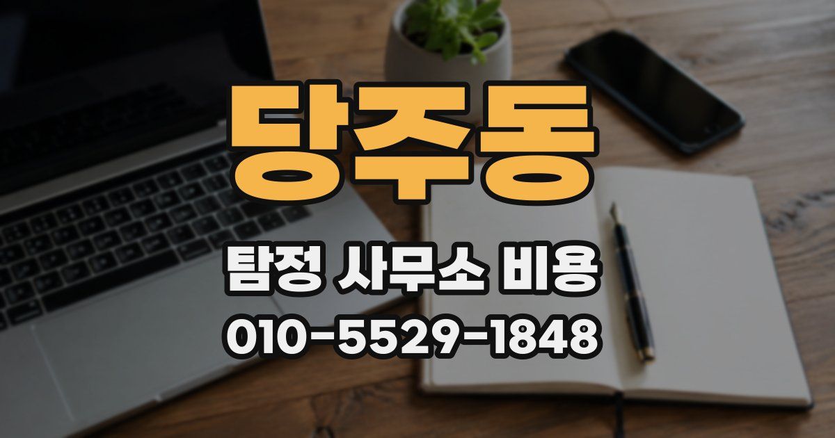 당주동 탐정 사무소 비용