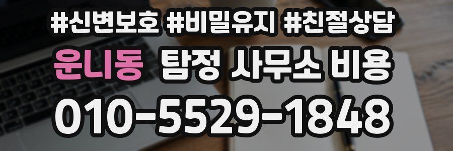 운니동 탐정 사무소 비용