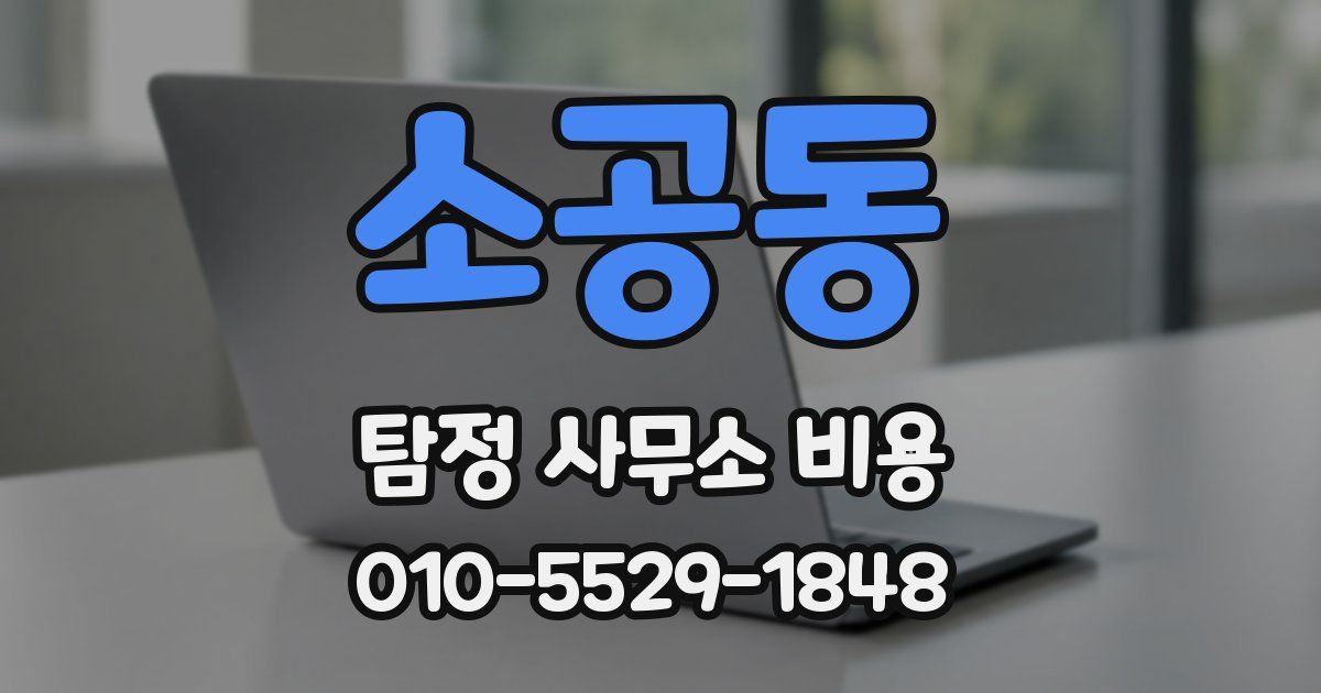 소공동 탐정 사무소 비용