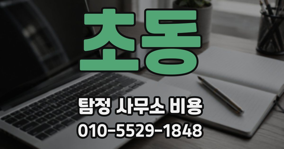 초동 탐정 사무소 비용