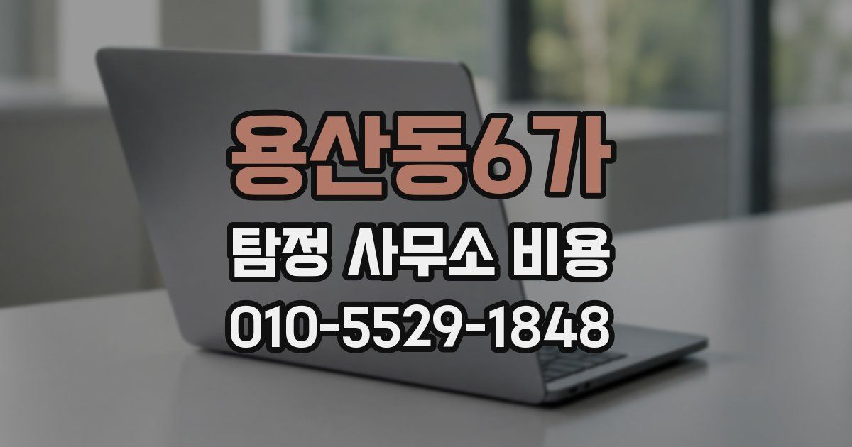 용산동6가 탐정 사무소 비용