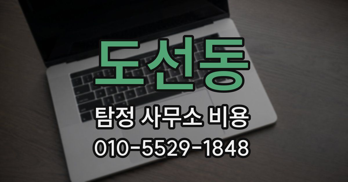 도선동 탐정 사무소 비용