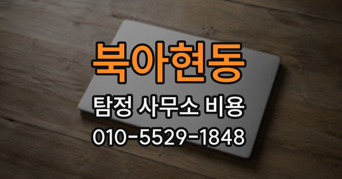 북아현동 탐정 사무소 비용