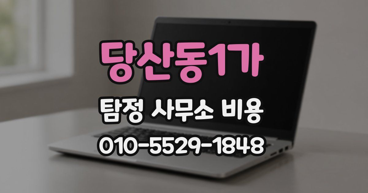당산동1가 탐정 사무소 비용
