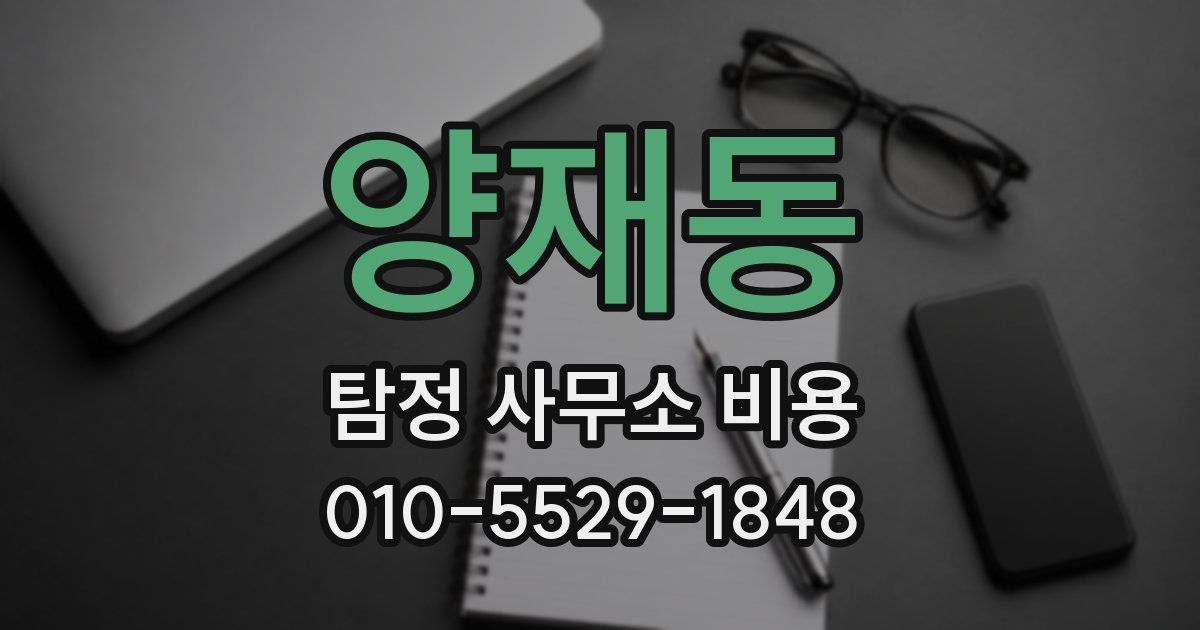 양재동 탐정 사무소 비용