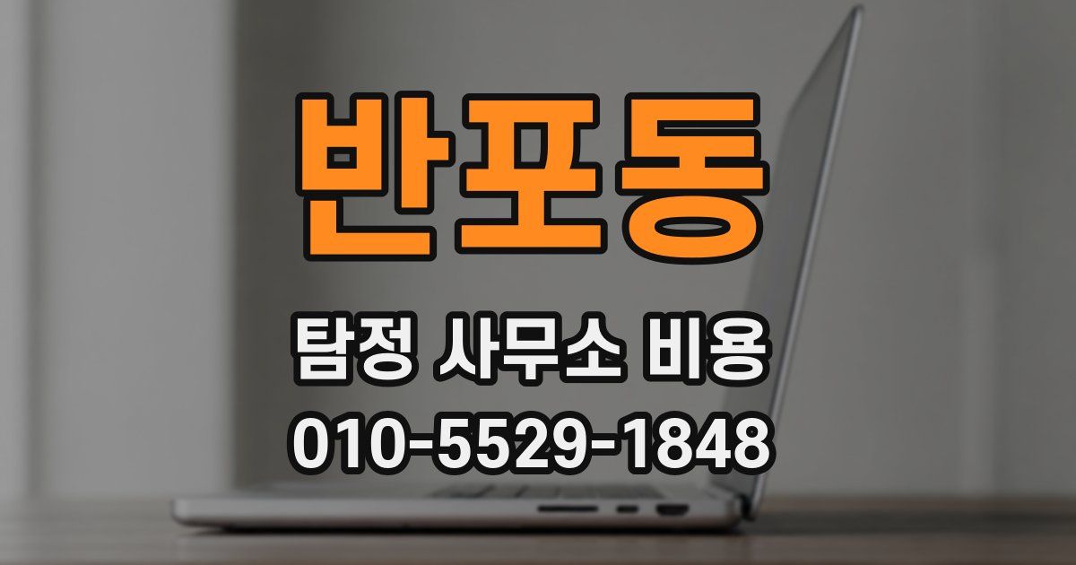 반포동 탐정 사무소 비용