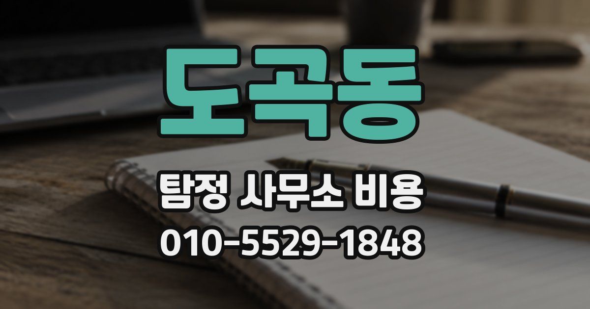 도곡동 탐정 사무소 비용