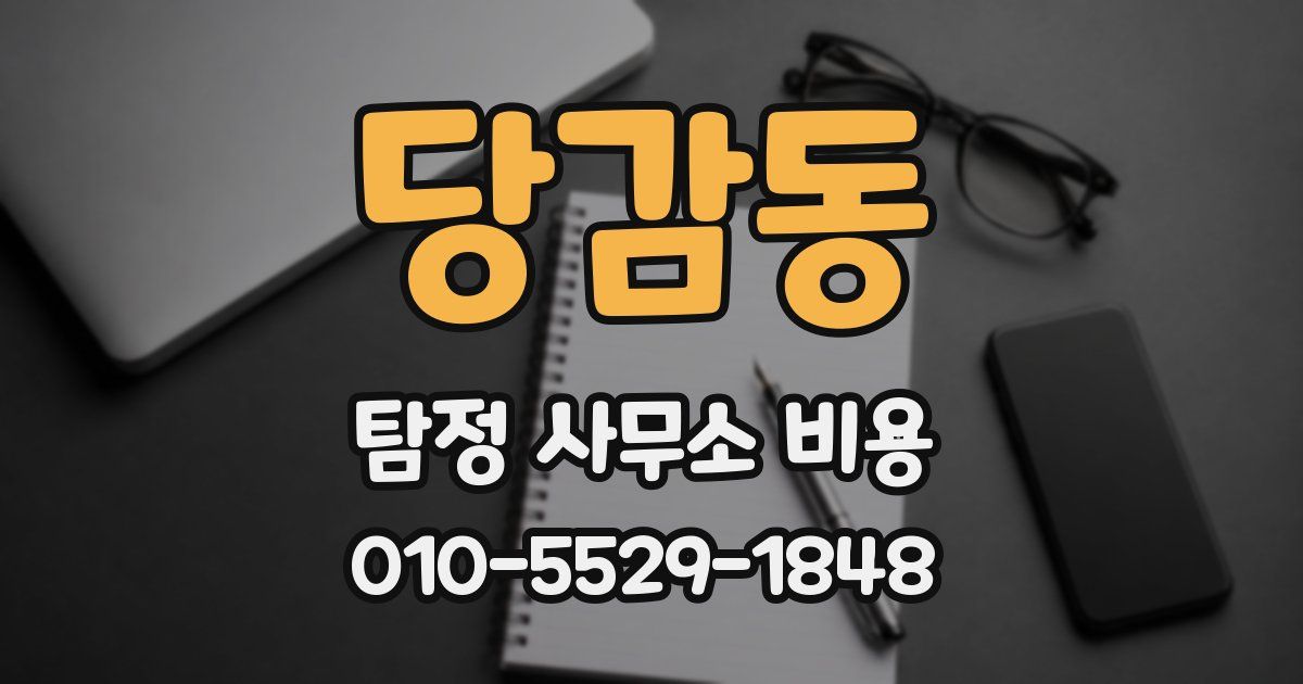 당감동 탐정 사무소 비용