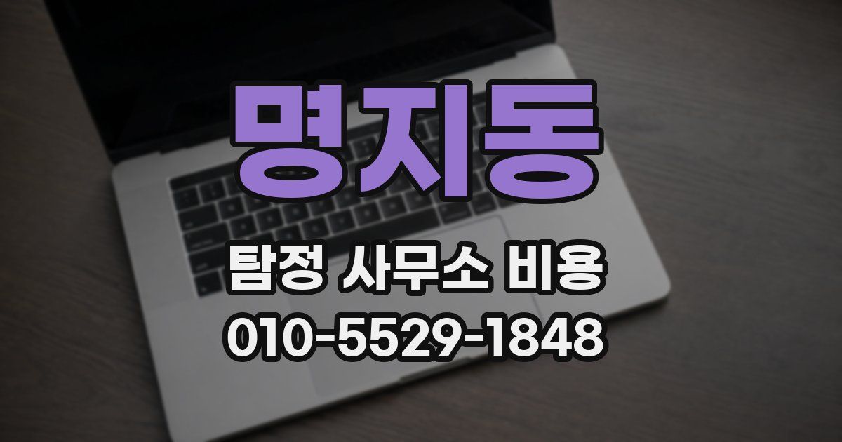명지동 탐정 사무소 비용
