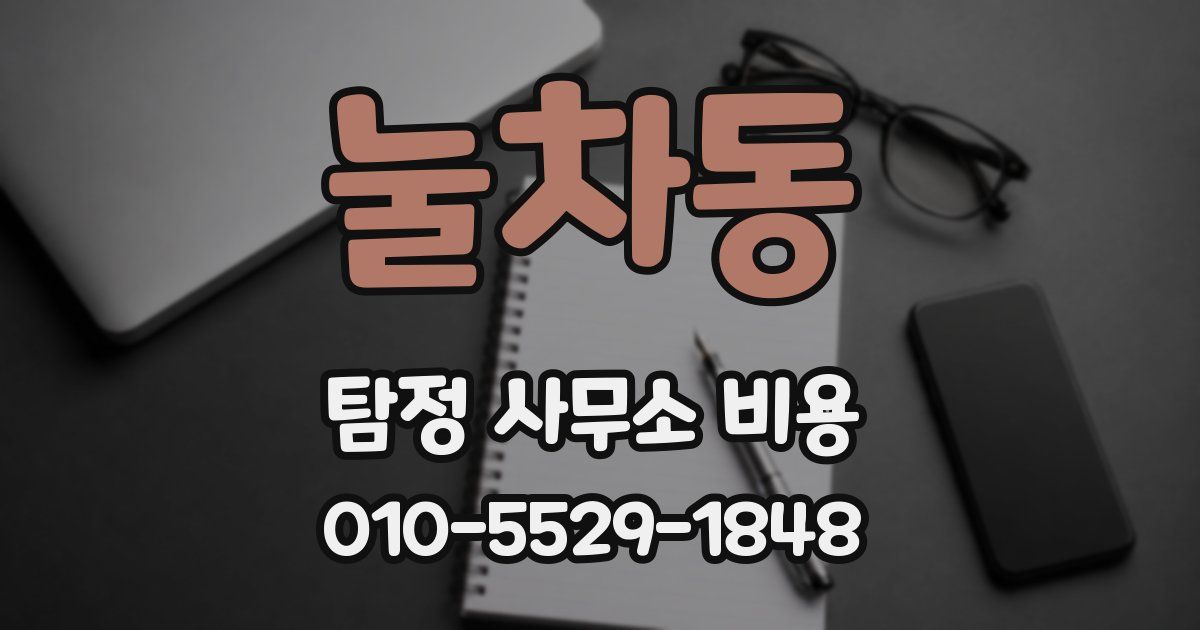눌차동 탐정 사무소 비용