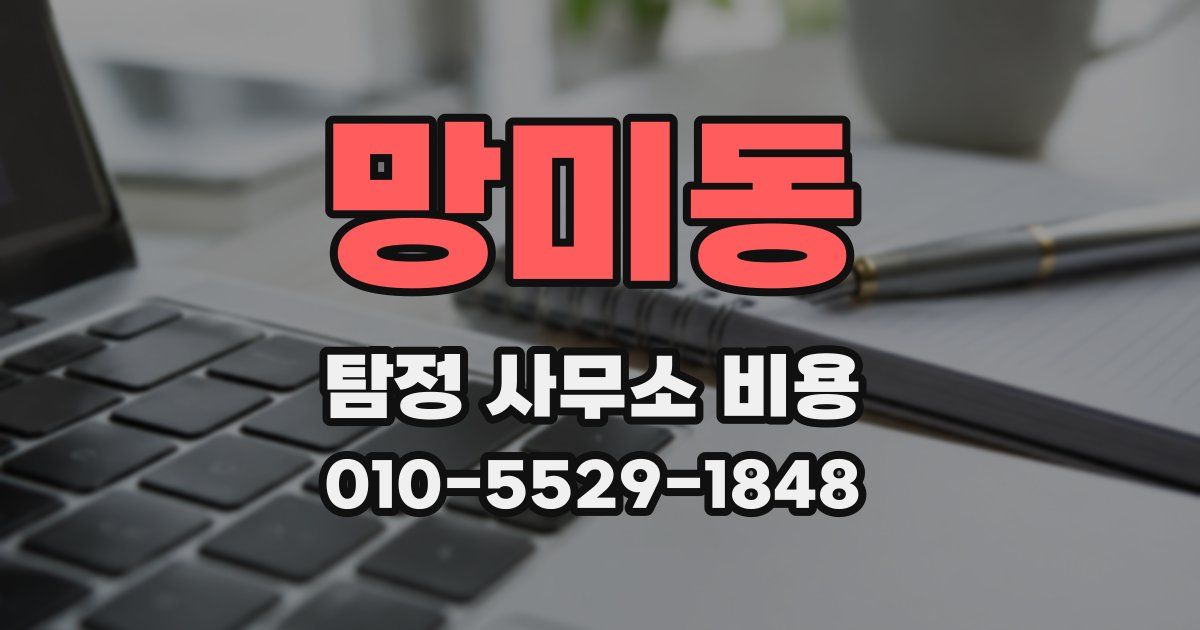 망미동 탐정 사무소 비용