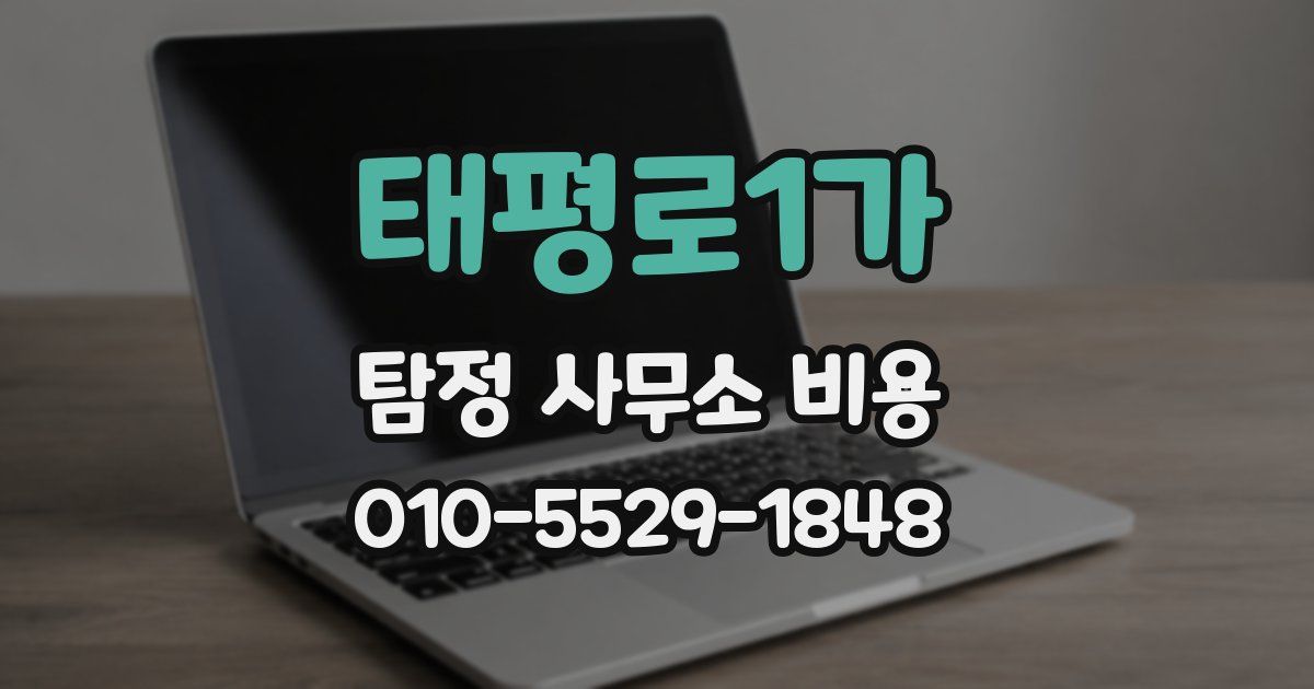 태평로1가 탐정 사무소 비용