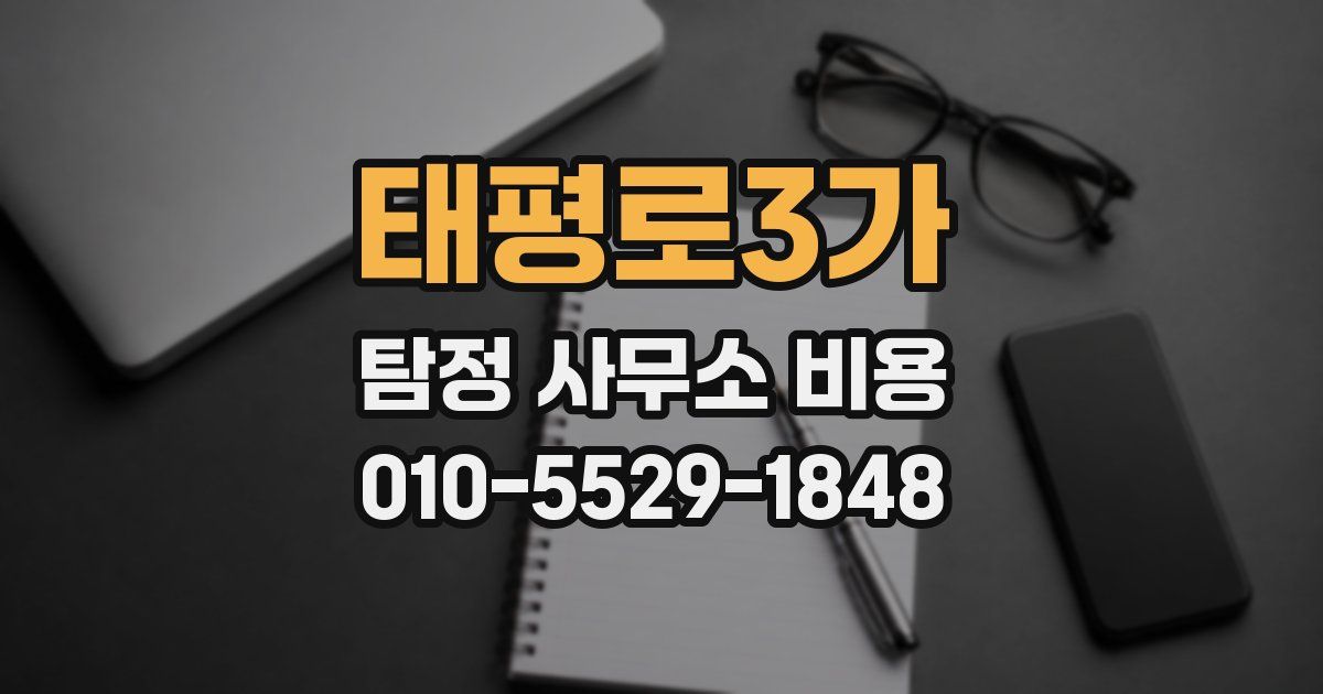 태평로3가 탐정 사무소 비용