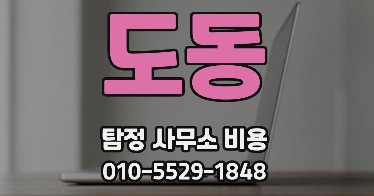 도동 탐정 사무소 비용