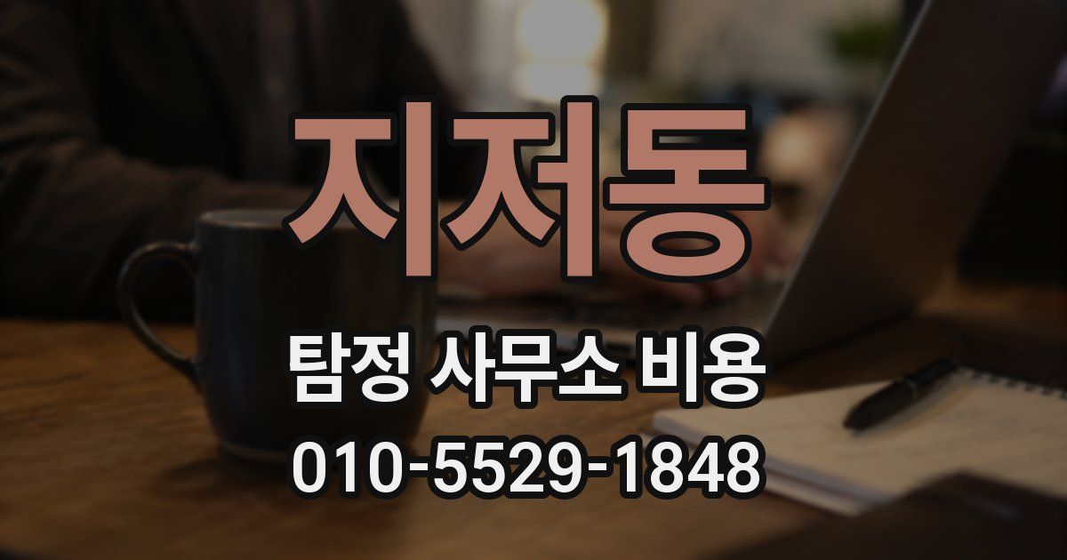 지저동 탐정 사무소 비용