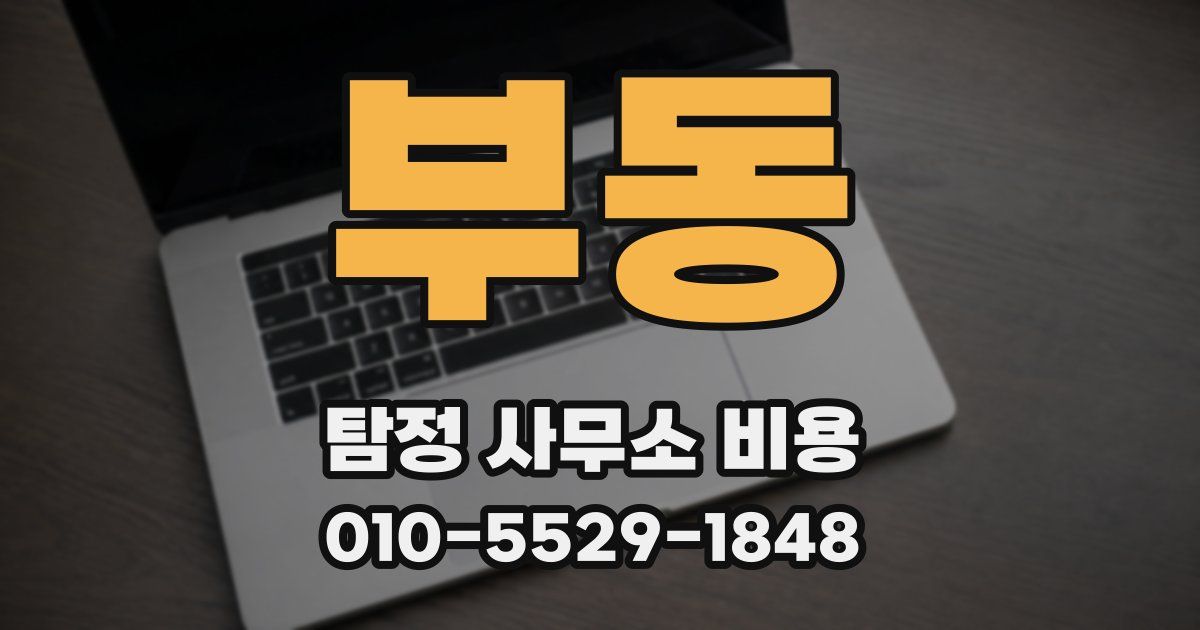 부동 탐정 사무소 비용