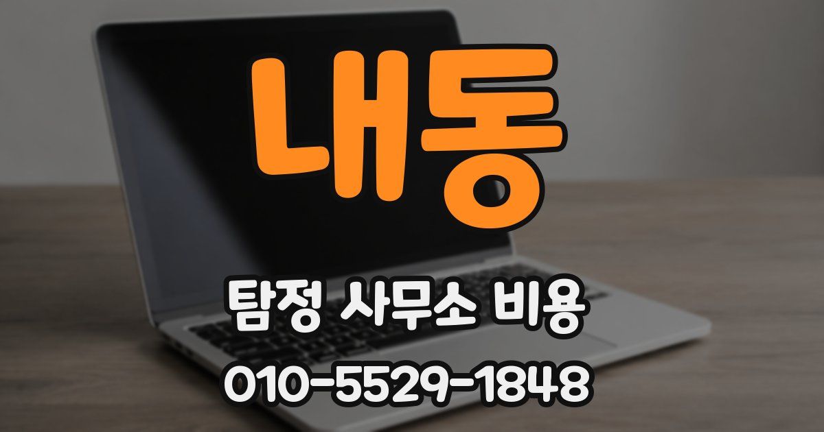 내동 탐정 사무소 비용
