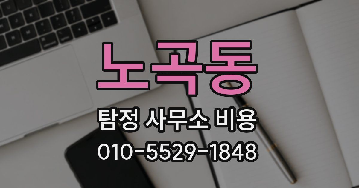 노곡동 탐정 사무소 비용