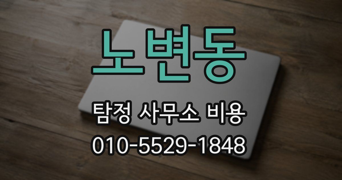 노변동 탐정 사무소 비용