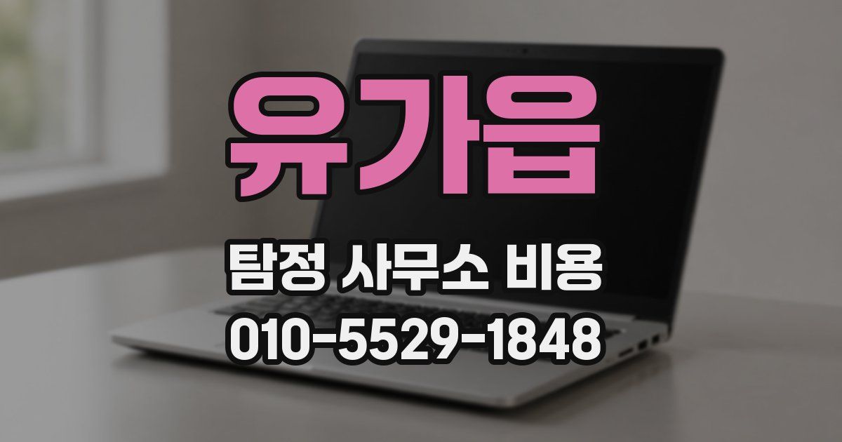 유가읍 탐정 사무소 비용