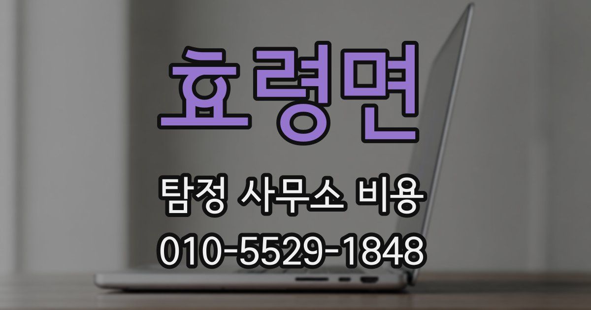 효령면 탐정 사무소 비용