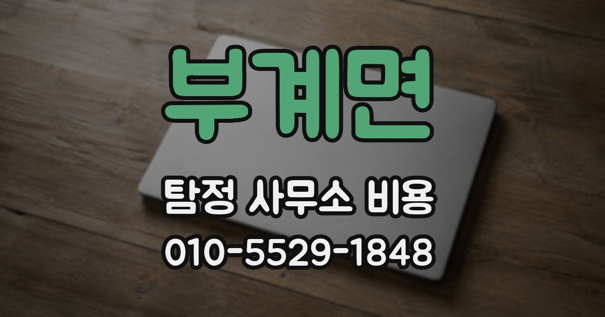 부계면 탐정 사무소 비용