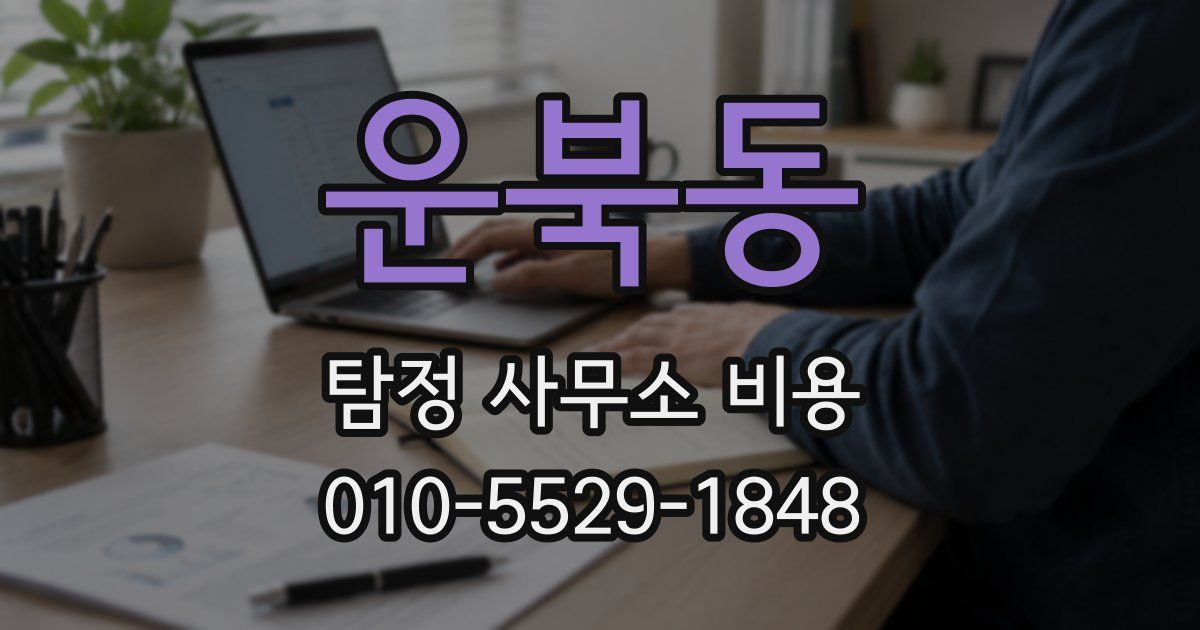 운북동 탐정 사무소 비용