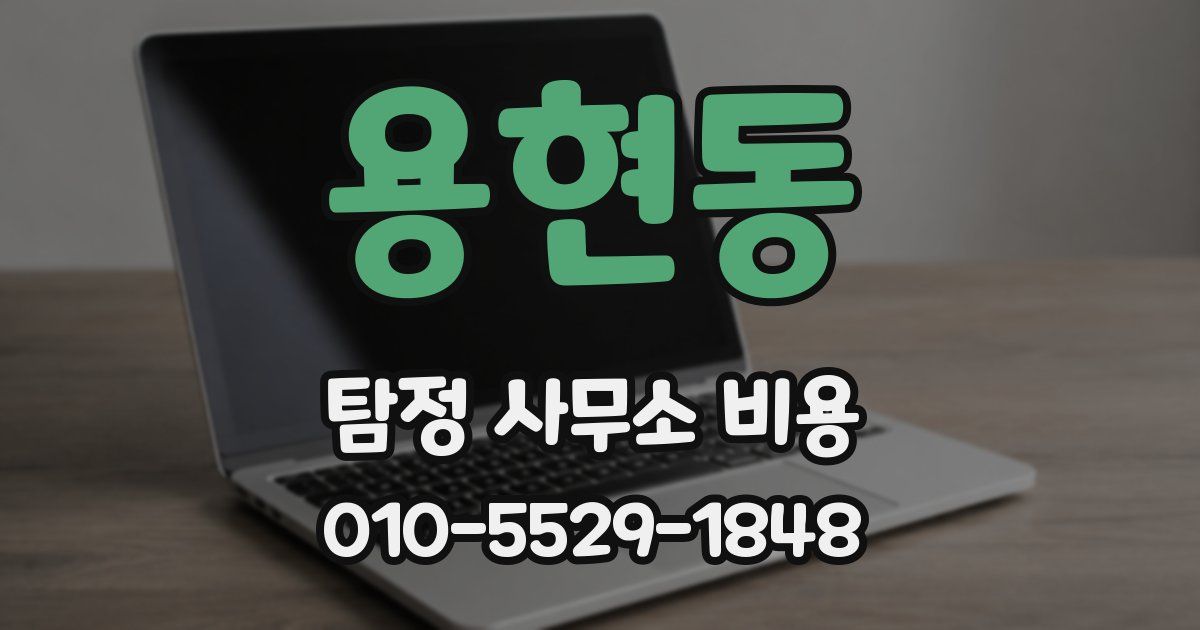 용현동 탐정 사무소 비용