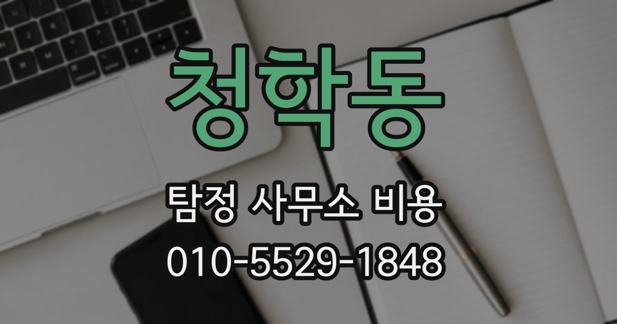 청학동 탐정 사무소 비용