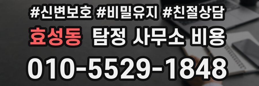 효성동 탐정 사무소 비용