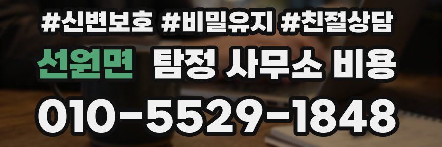 선원면 탐정 사무소 비용