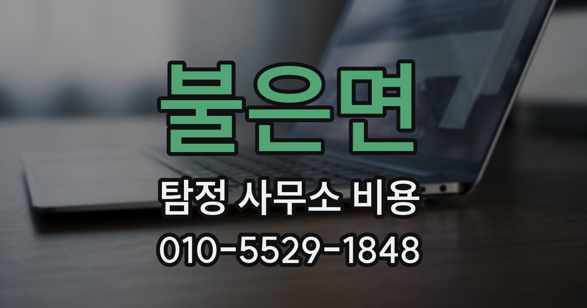 불은면 탐정 사무소 비용
