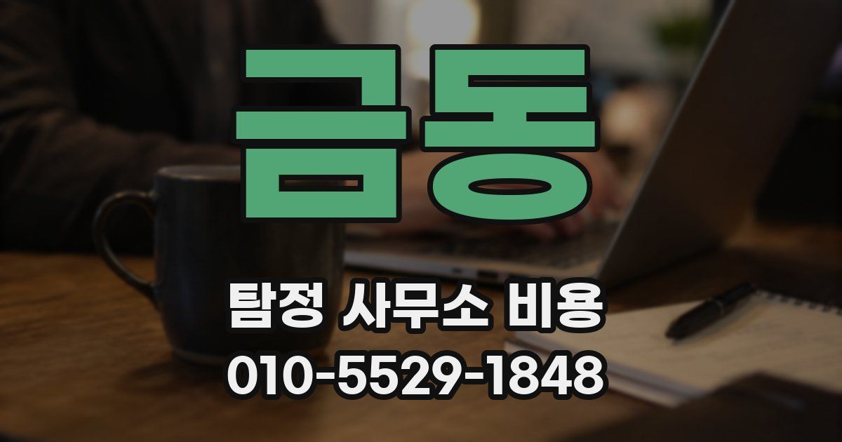 금동 탐정 사무소 비용