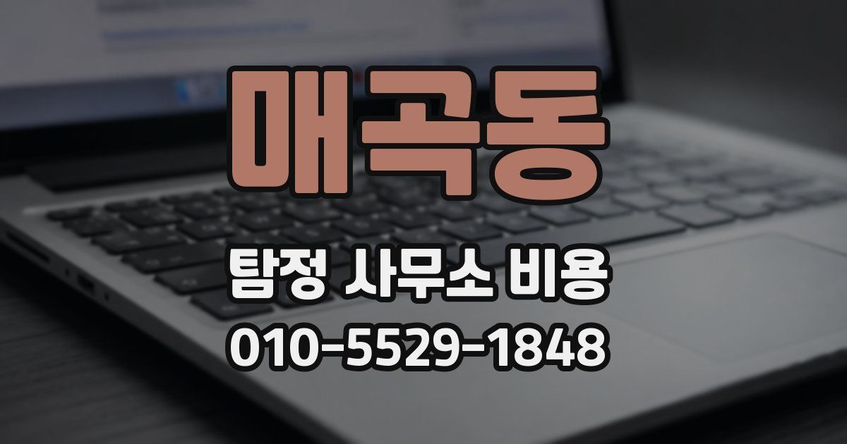 매곡동 탐정 사무소 비용