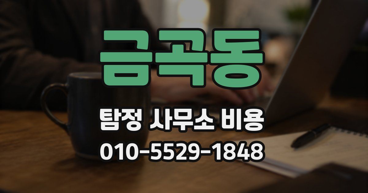 금곡동 탐정 사무소 비용