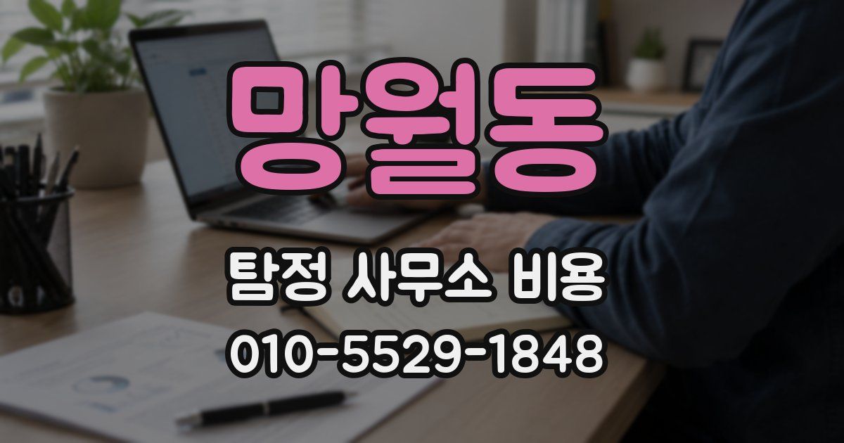 망월동 탐정 사무소 비용