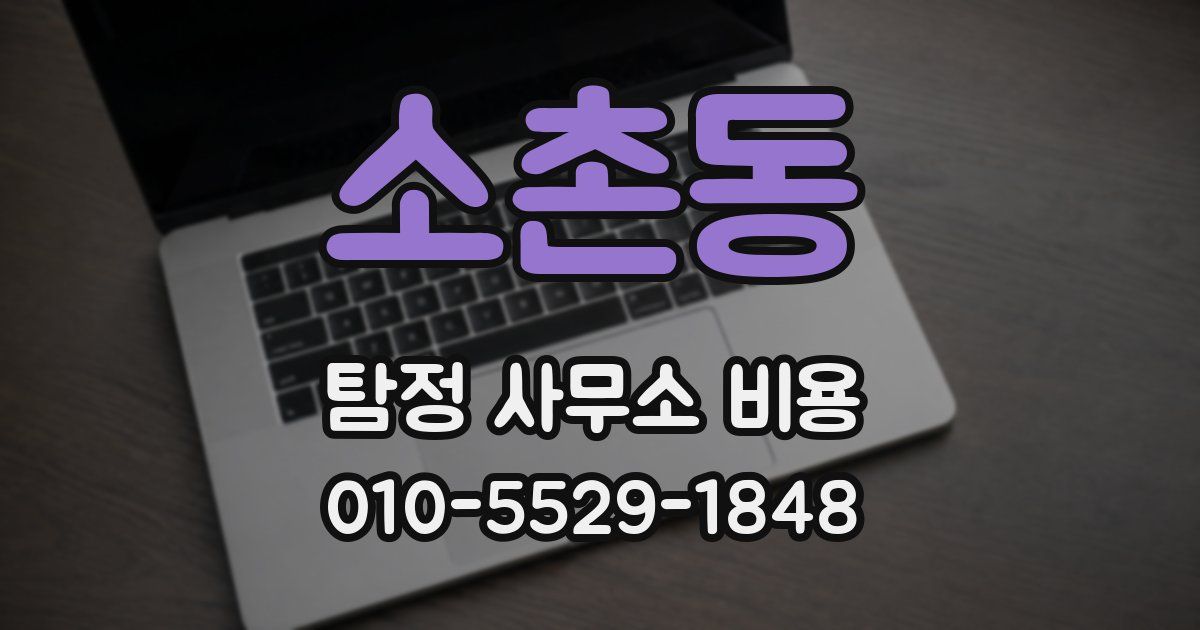 소촌동 탐정 사무소 비용