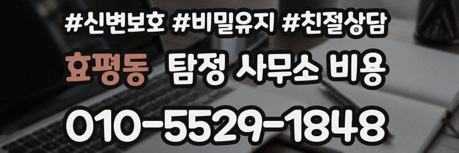 효평동 탐정 사무소 비용