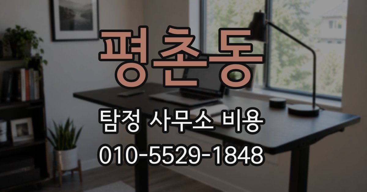평촌동 탐정 사무소 비용