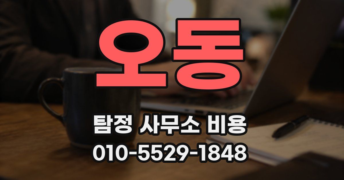 오동 탐정 사무소 비용