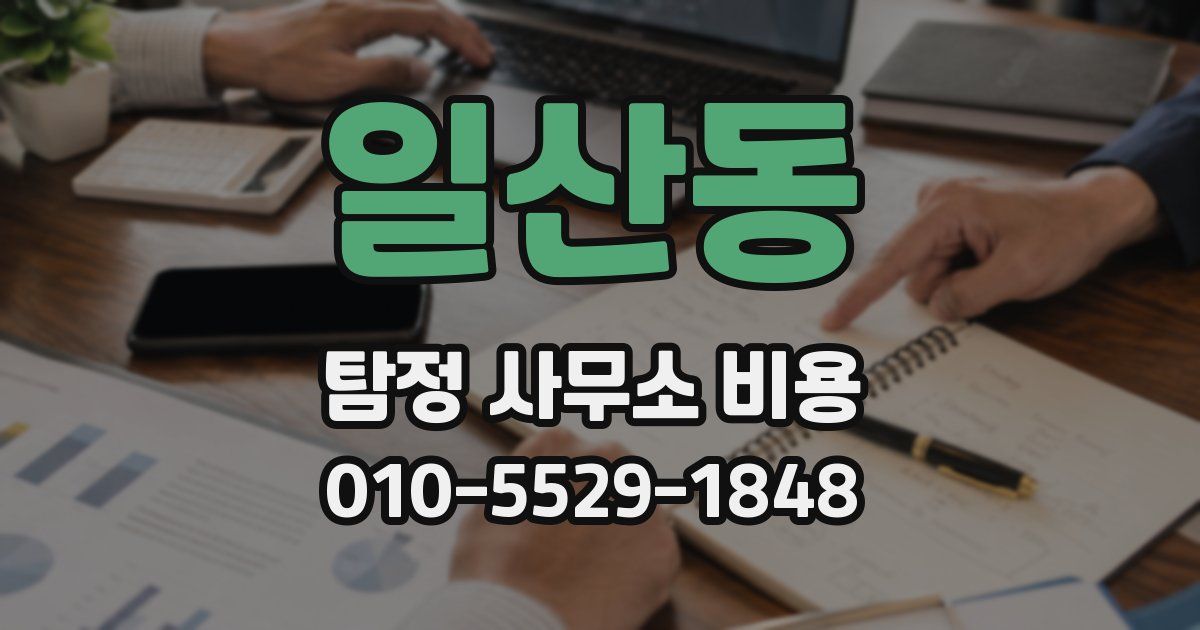 일산동 탐정 사무소 비용
